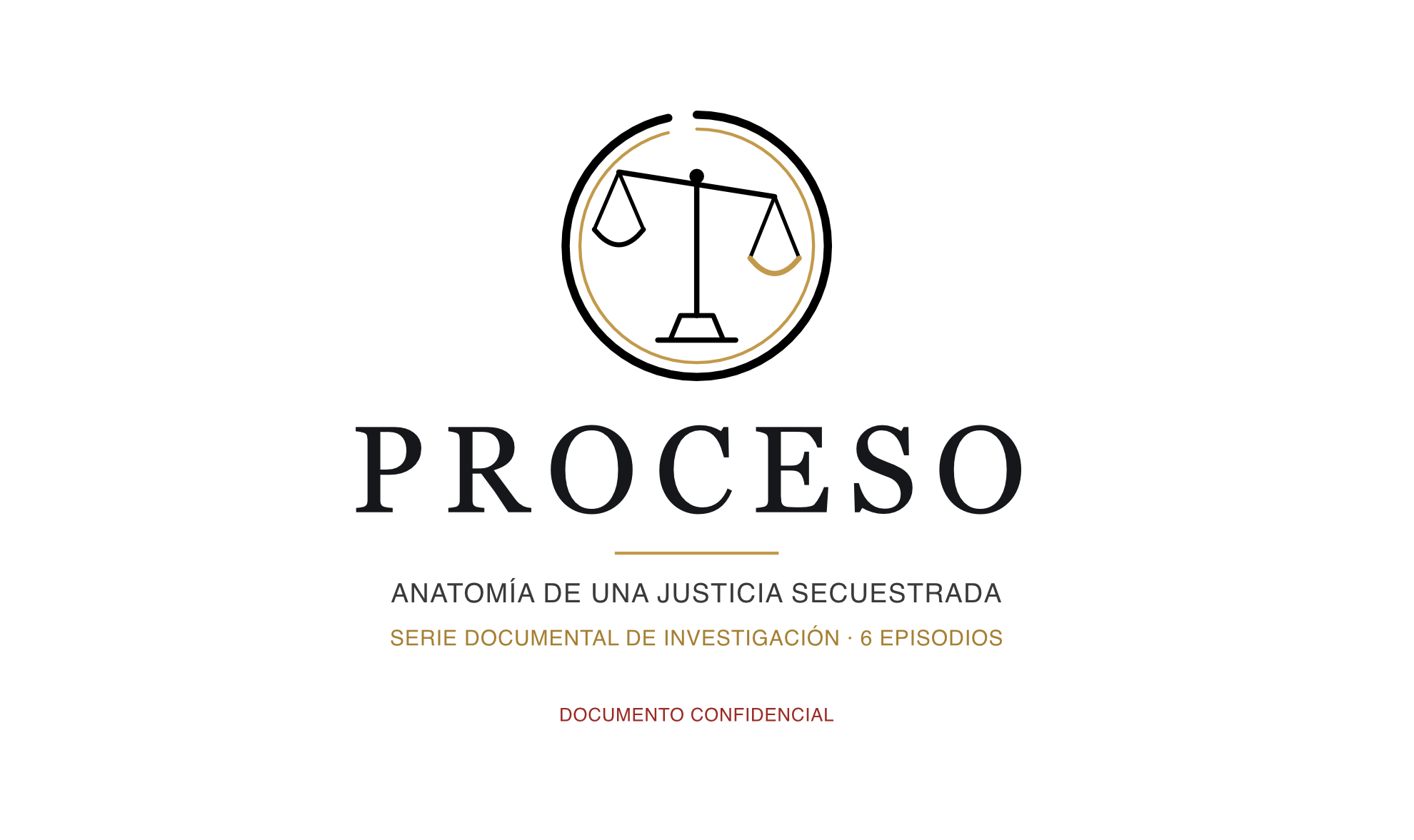 Logo de la serie documental PROCESO. Anatomía de una justicia secuestrada